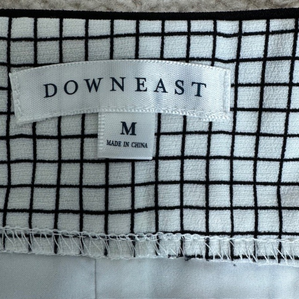 Downeast Pencil Skirt White Grid Pattern Career Wear Business Casual Size Med - Picture 10 of 11